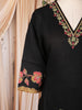 Black Floral Printed Cotton Salwar Suit