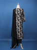 Black Floral Printed Cotton Salwar Suit - Diadem