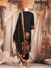 Black Floral Printed Cotton Salwar Suit