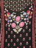 Black Floral Printed Cotton Salwar Suit With Dupatta