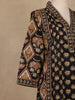 Black Floral Printed Cotton Salwar Suit With Dupatta