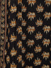Black Floral Printed Cotton Salwar Suit With Dupatta
