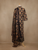 Black Floral Printed Cotton Salwar Suit With Dupatta