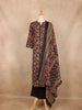 Black Floral Printed Cotton Salwar Suit with Dupatta