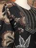 Black Floral Printed Cotton Salwar Suit with Embroidered Yoke and Dupatta