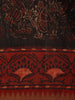 Black Floral Printed Cotton Saree - Diadem