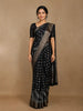 Black Floral Printed Cotton Saree