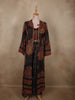 Black Floral Printed Design Cotton Palazzo Suit with Long Jacket