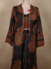 Black Floral Printed Design Cotton Palazzo Suit with Long Jacket