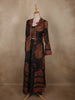 Black Floral Printed Design Cotton Palazzo Suit with Long Jacket
