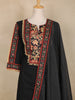 Black Floral Printed Design Cotton Patiala Salwar Suit with Dupatta