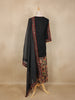 Black Floral Printed Design Cotton Patiala Salwar Suit with Dupatta