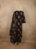 Black Floral Printed Design Cotton Salwar Suit with Dupatta