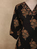 Black Floral Printed Design Cotton Salwar Suit with Dupatta