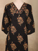Black Floral Printed Design Cotton Salwar Suit with Dupatta