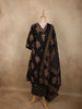 Black Floral Printed Design Cotton Salwar Suit with Dupatta