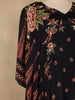 Black Floral Printed Design Crepe Kaftan Suit