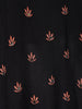 Black Floral Printed Design Crepe Kaftan Suit