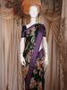 Black Floral Printed Kota Cotton Saree with Contrast Woven Border