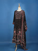 Black Floral Printed Synthetic Salwar Suit - Diadem