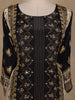 Black Floral Printed Synthetic Salwar Suit With Dupatta