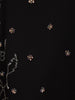 Black Floral Sequin Embroidered Georgette Palazzo Suit