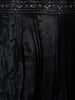 Black Floral Sequins Design Satin Skirt Top