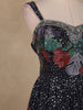 Black Floral Sequins Embroidered Design Georgette Gown
