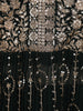 Black Floral Sequins Embroidered Georgette Palazzo Suit