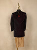Black Floral Sequins Embroidered Kids Velvet Sherwani Set