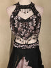 Black Floral Sequins and Beads Embroidered Design Net Party wear Lehenga