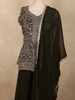 Black Floral Thread Embroidered Design Georgette Palazzo Suit with Dupatta
