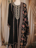 Black Floral Thread and Mirror Embroidered Design Georgette Palazzo Suit