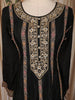 Black Floral Thread and Mirror Embroidered Design Georgette Palazzo Suit