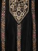 Black Floral Thread and Mirror Embroidered Design Georgette Palazzo Suit