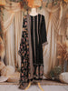 Black Floral Thread and Mirror Embroidered Design Georgette Palazzo Suit