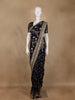 Black Floral Woven Design Banarasi Silk Saree