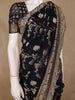 Black Floral Woven Design Banarasi Silk Saree