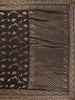 Black Floral Woven Design Banarasi Silk Saree