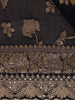 Black Floral Woven Design Banarasi Silk Saree