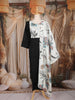 Black Floral Woven Design Cotton Straight Cut Salwar Suit with Dupatta