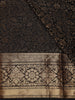 Black Floral Woven Design Kanchipuram Silk Saree