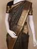 Black Floral Woven Design Kanchipuram Silk Saree