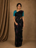 Black Floral Woven Kanchipuram Silk Saree