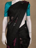 Black Floral Woven Kanchipuram Silk Saree