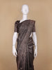 Black Floral Woven Pure Kanchipuram Silk Saree with Zari Border