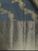 Black Floral Woven Semi Tussar Saree