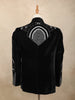 Black Floral and Geometric Embroidered Velvet Men's Suit