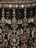 Black Floral and Peacock Embroidered Georgette Lehenga Set with Dupatta