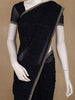 Black Geometric Designed Georgette Saree With Stone Work Border